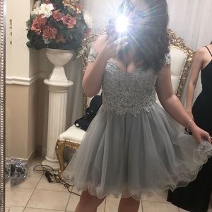Silver party dress